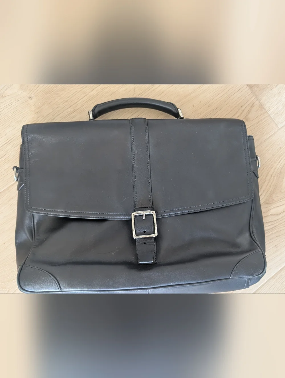Coach Black Leather Men’s Briefcase Bag